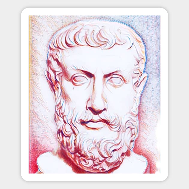 Parmenides of Elea Portrait | Parmenides of Elea Artwork | Line Art Magnet by JustLit